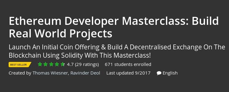 Udemy - Ethereum Developer Masterclass: Build Real World Projects