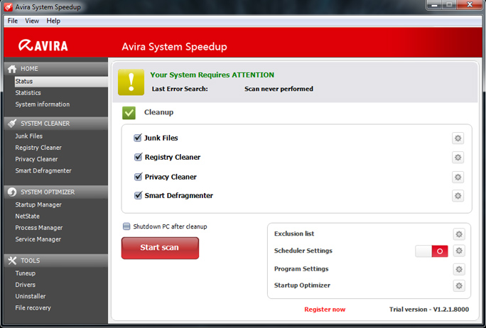Avira System Speedup 1.2.1.8100