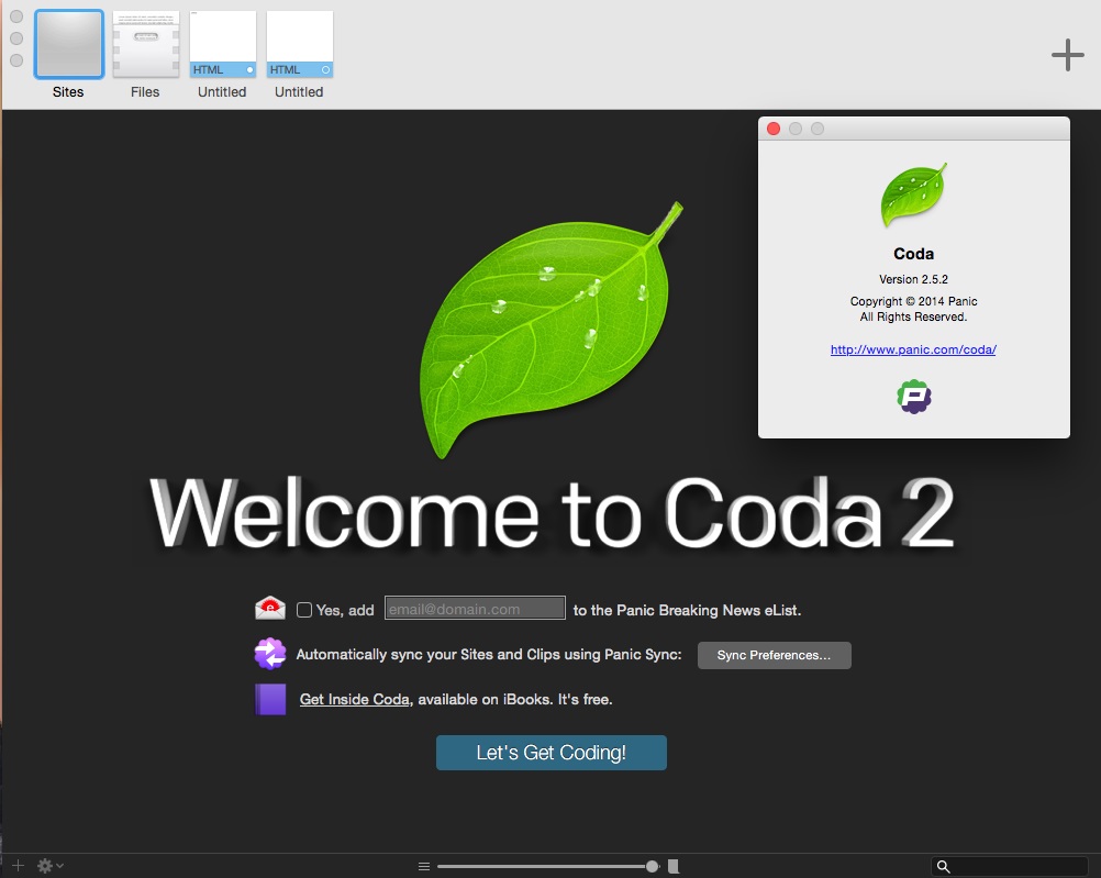 Coda 2.5.2 Mac OS X