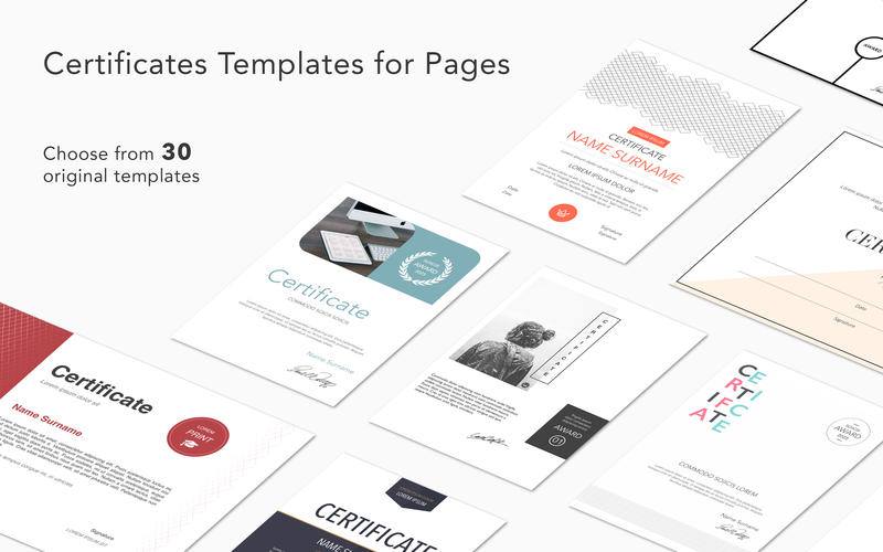 Certificates Templates for Pages 1.2