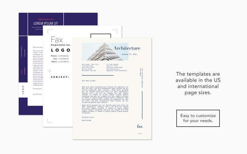 Fax Templates for Pages By Graphic Node 1.4 MacOSX