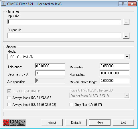 Cimco Filter 3.21.01