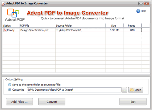 Adept PDF to Image Converter 4.00