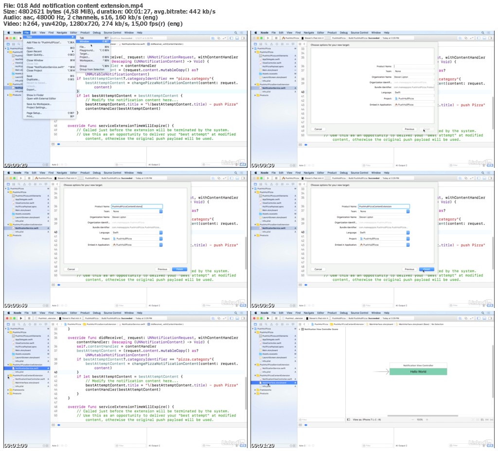 Lynda - iOS App Development: Notifications
