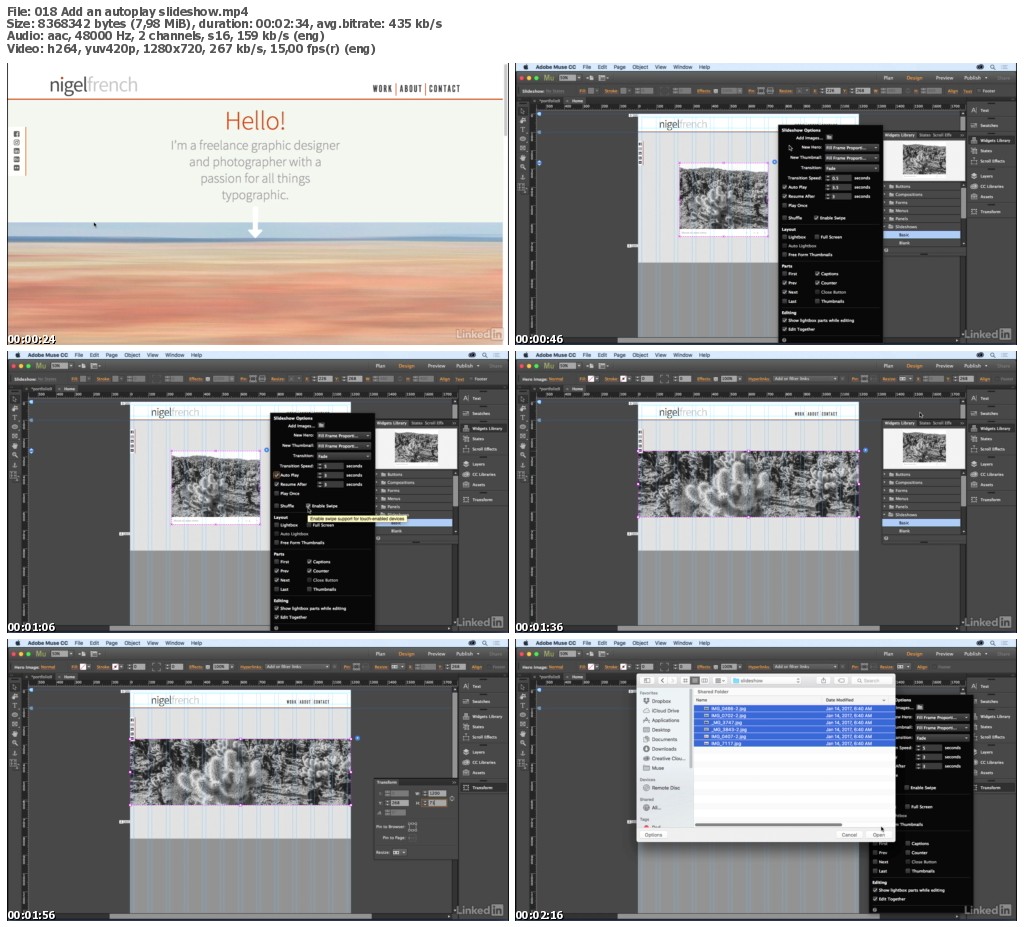 Lynda - Designing a Portfolio Website with Muse