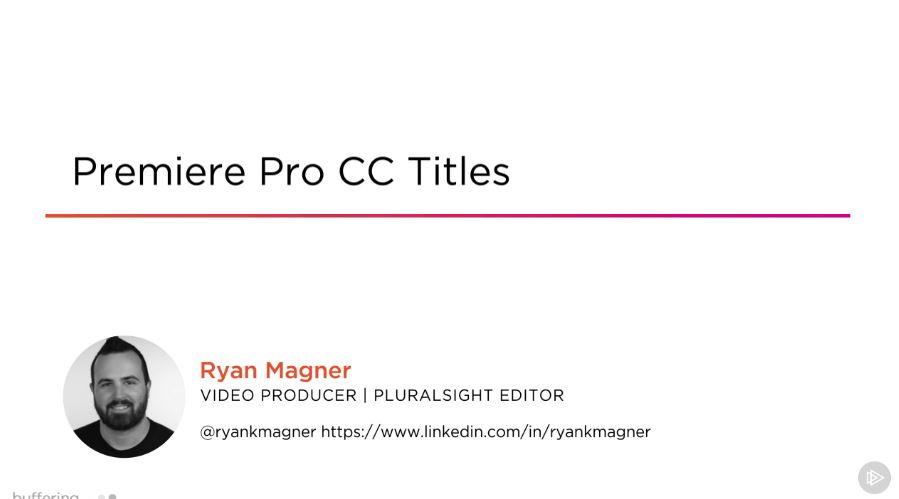 Premiere Pro CC Titles