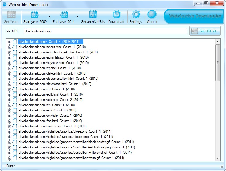Web Archive Downloader 1.4.2