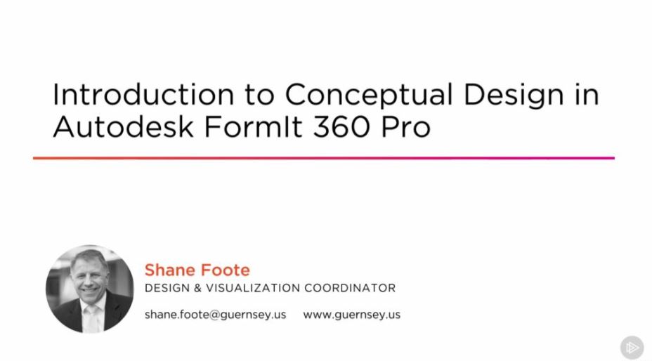 Introduction to Conceptual Design in Autodesk FormIt 360 Pro