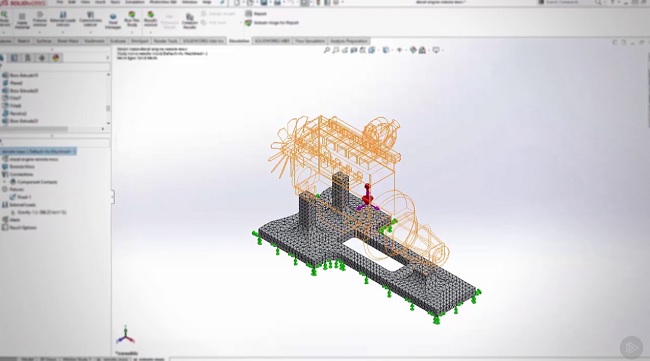 SOLIDWORKS Simulation – Linear Static Assembly Analysis