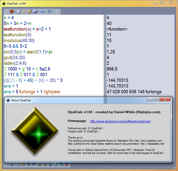 OpalCalc 1.64 + Portable