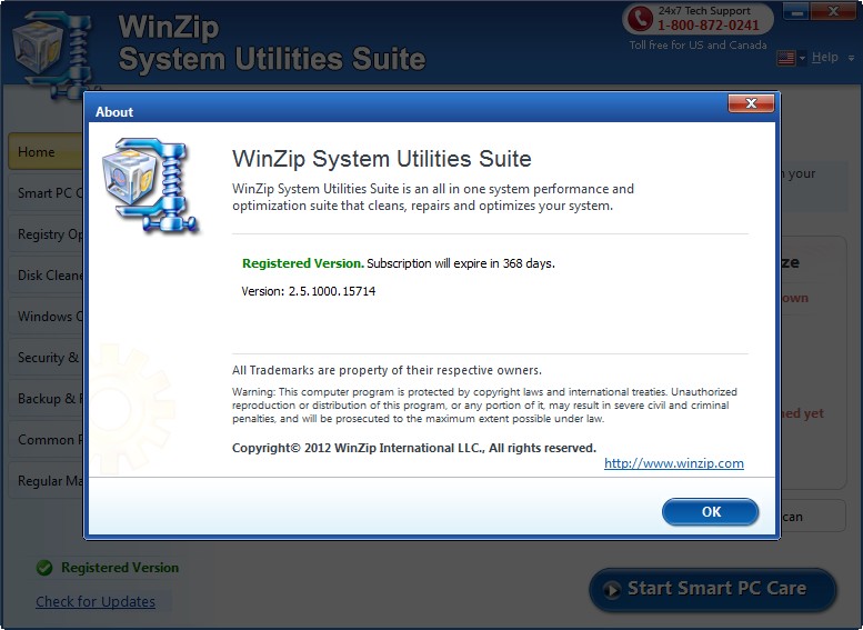 WinZip System Utilities Suite 2.5.1000.15714