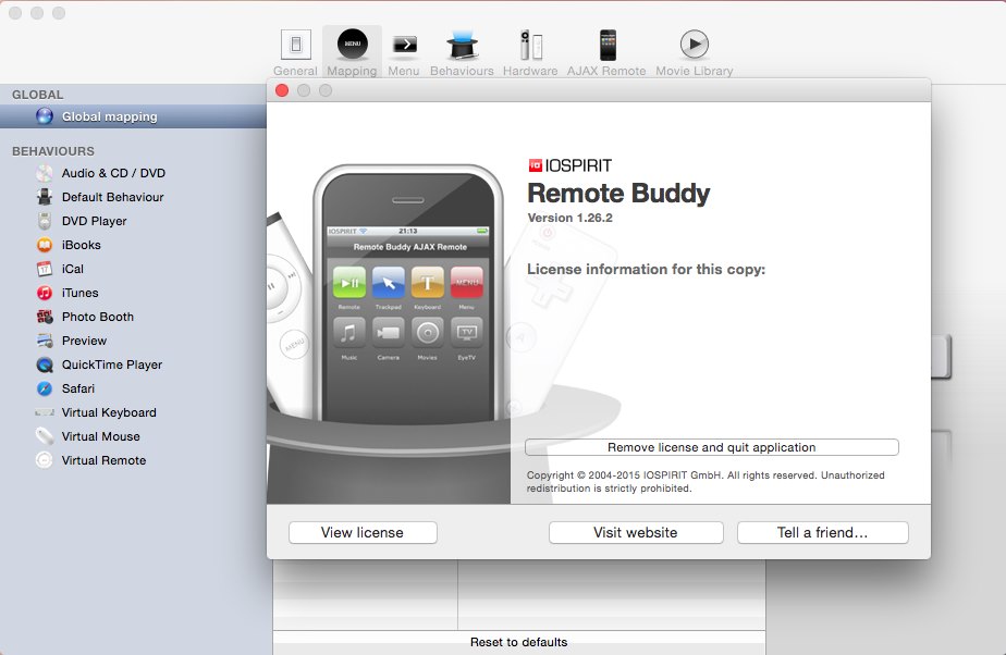 Remote Buddy 1.26.2 Mac OS X