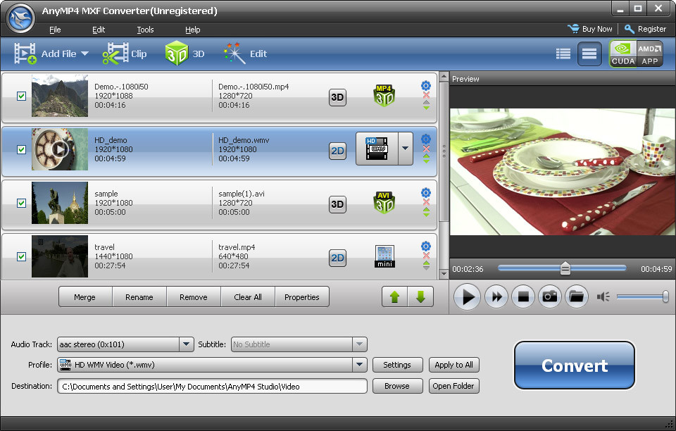 AnyMP4 MXF Converter 6.2.6 Multilingual