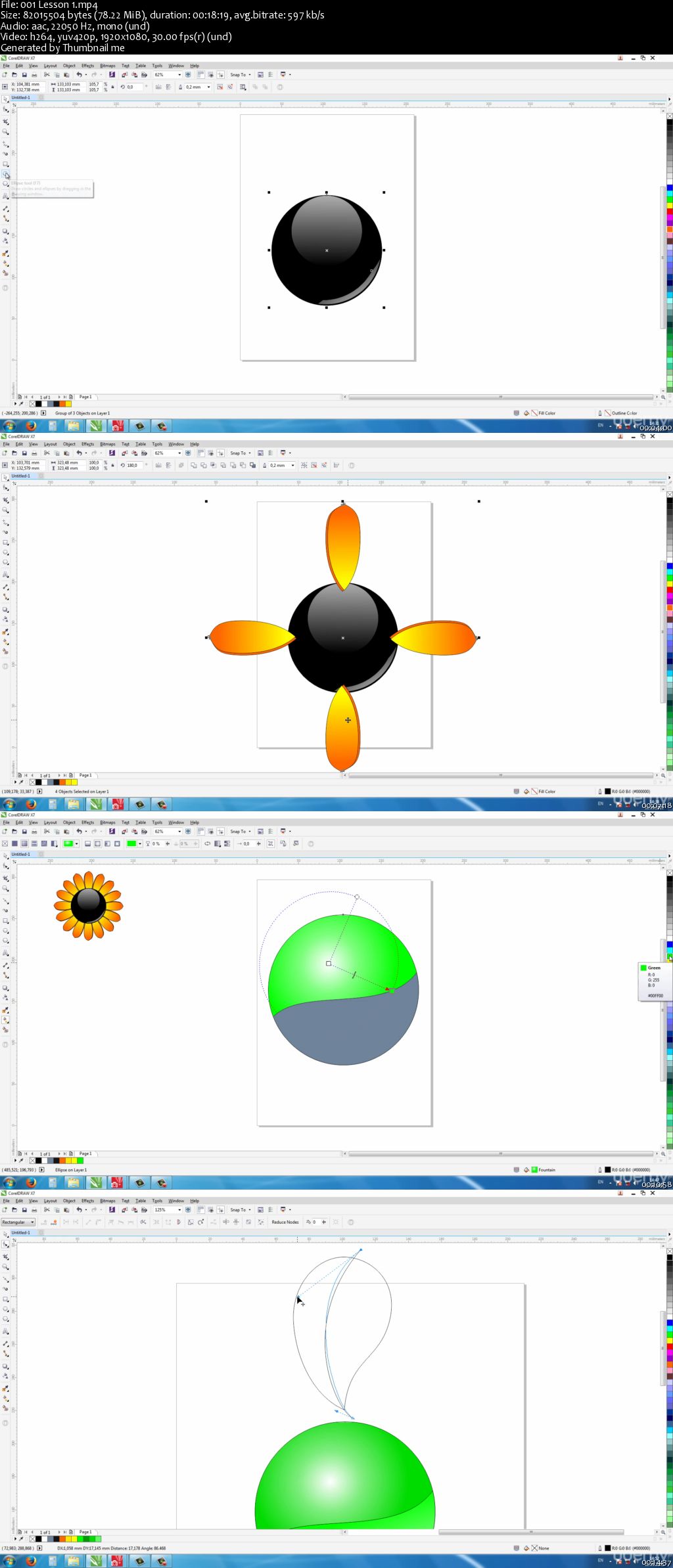How to draw flowers in Corel Draw