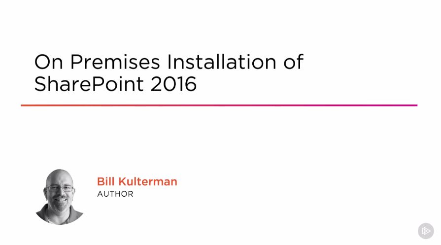 On-premises Installation of SharePoint 2016