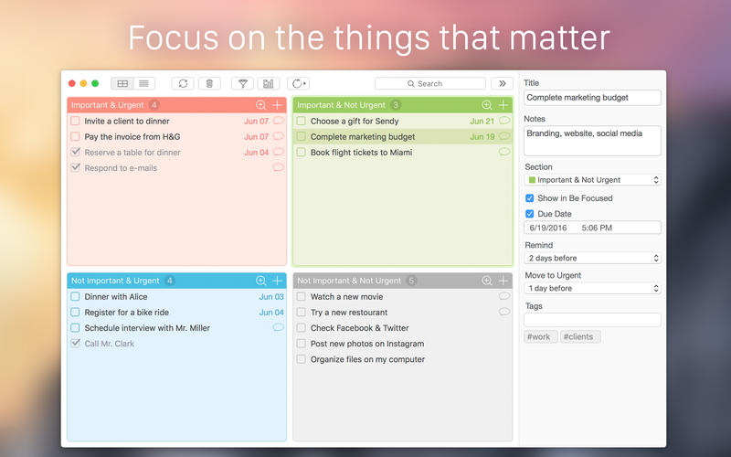 Focus Matrix 1.0.1