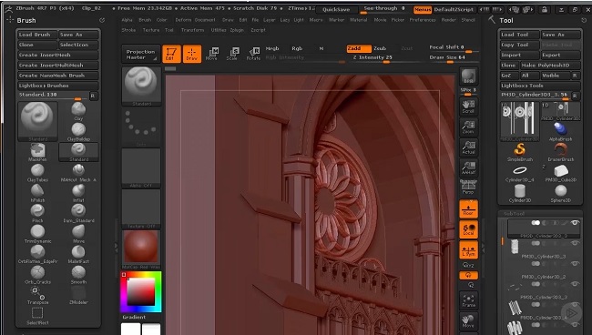 Advanced Array Mesh Techniques in ZBrush