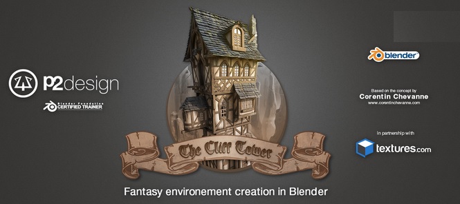 Gumroad – Blender 3D – Full course – The Cliff Tower Fantasy
