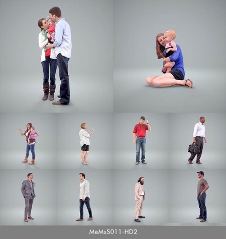 Axyx Design – Ready-Posed 3D-Human models for Close-Up views