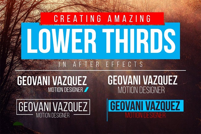 SkillShare – Creating Amazing Lower Thirds in After Effects