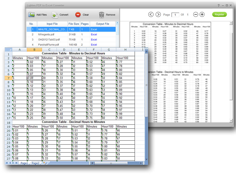 Lighten PDF to Excel Converter 5.0.0