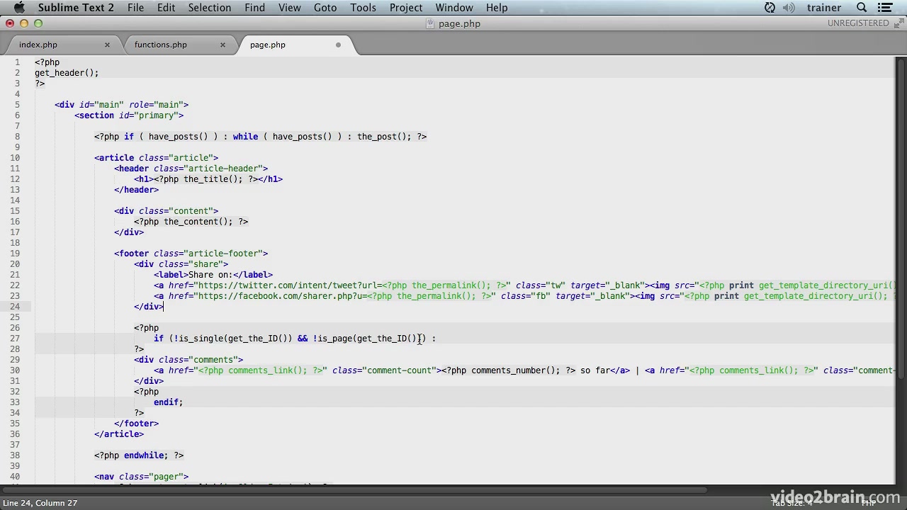 video2brain - Getting Started with Themes in WordPress [repost]