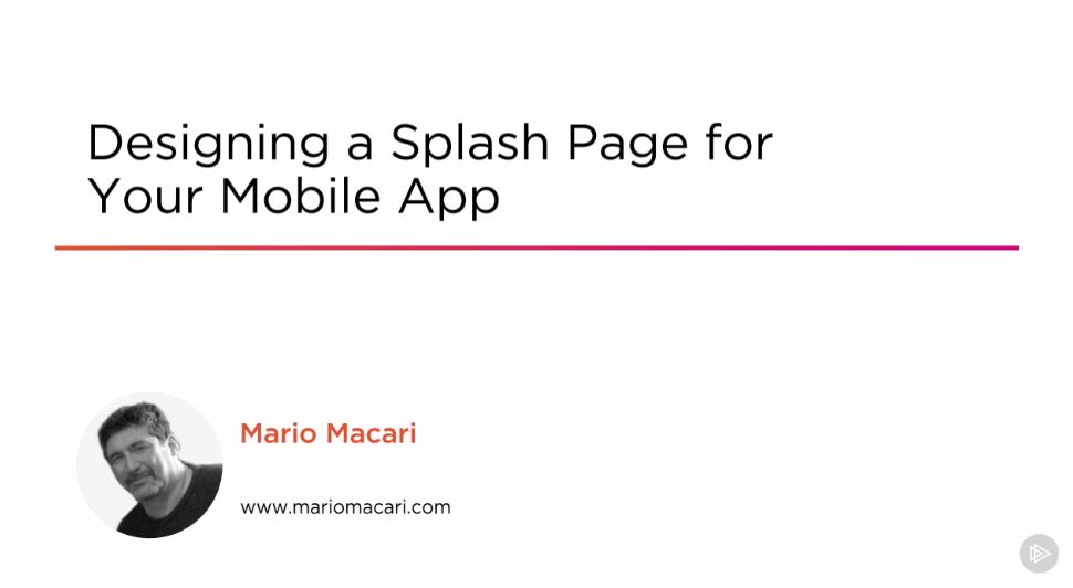 Designing a Splash Page for Your Mobile App