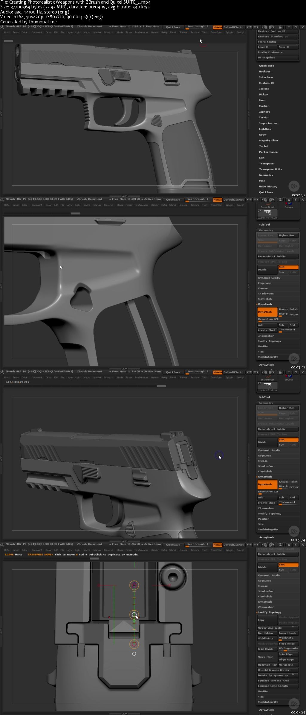 Creating Photorealistic Weapons with ZBrush and Quixel SUITE