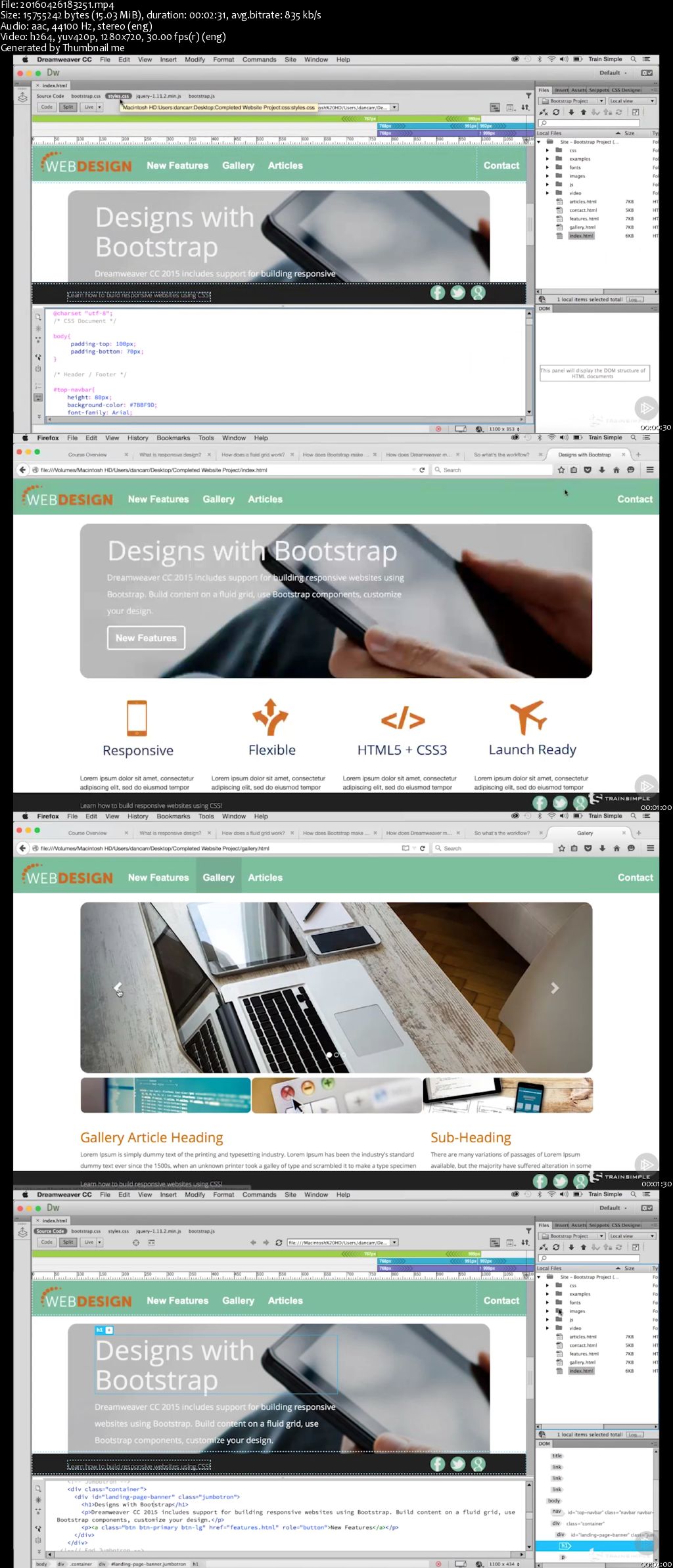 Dreamweaver CC Responsive Design with Bootstrap