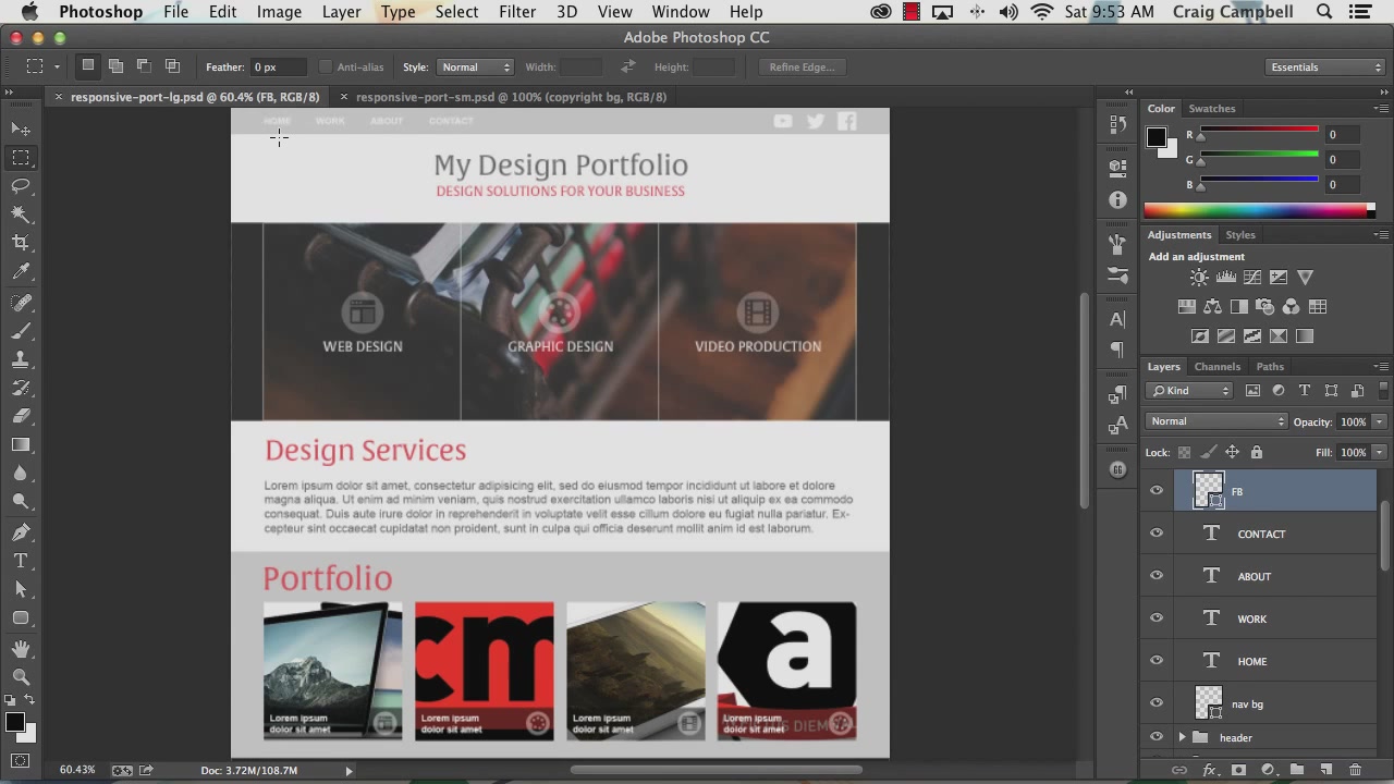 PSD to HTML: The Responsive Portfolio Build