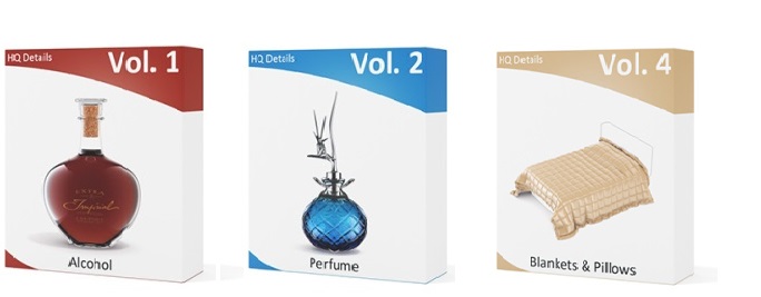 vrayc4d – HQ Details for VrayforC4D Vol 1-2-4