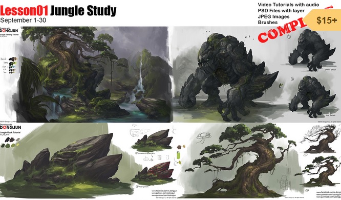 Gumroad – Lesson01 Jungle Study by Lu Dongjun