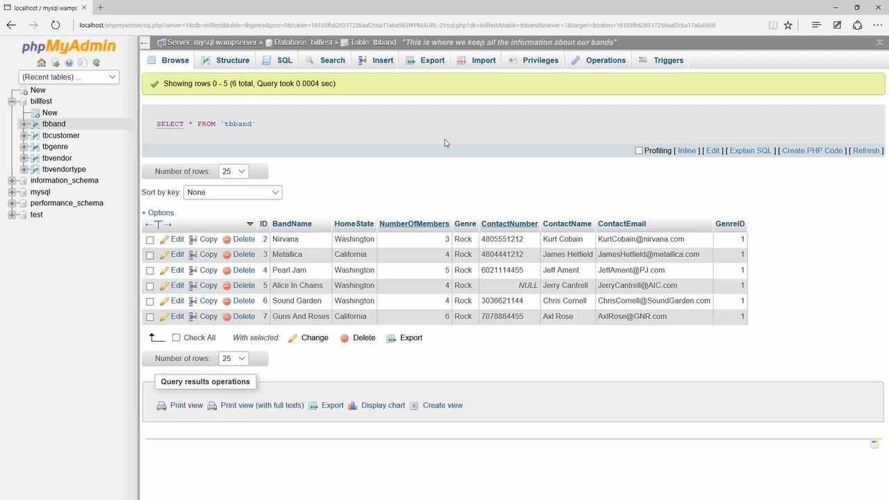 WAMP + MySql = Awesome