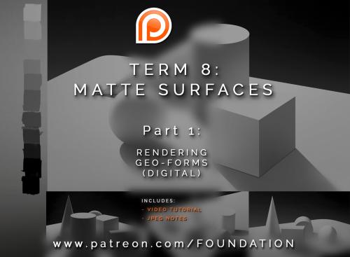 Foundation Patreon Term 8 – Rendering Matte Objects