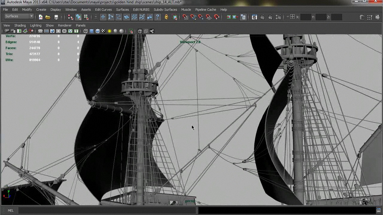  Modeling a Detailed Ship in Maya + Project Files [Repost]