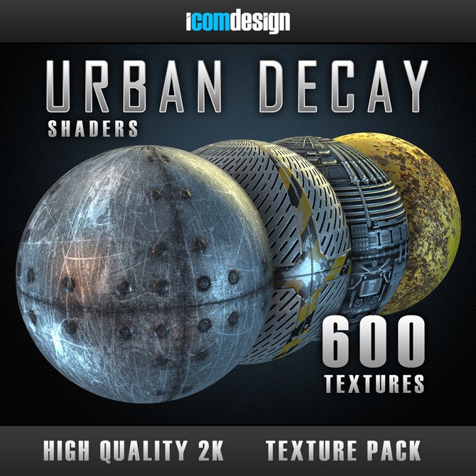 Gumroad – Urban Decay Shader Pack (physical) for Element 3D