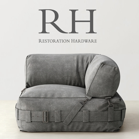 RH CARGO LOUNGE CORNER CHAIR