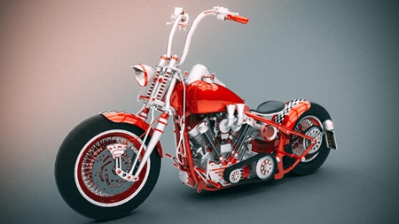 Moto Hybrid Knucklehead 3DSMAX & .OBJ