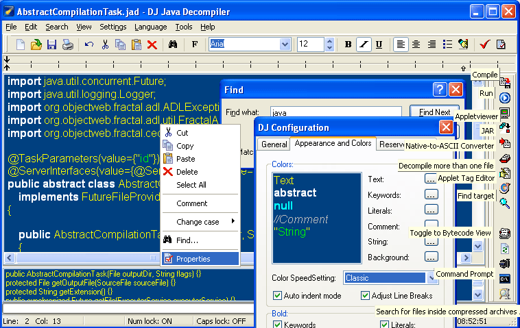 DJ JAVA Decompiler 3.12.12.96