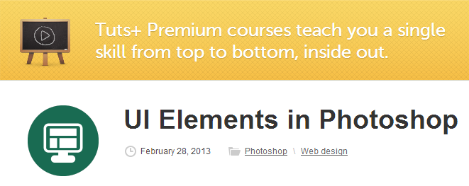 Tutsplus – UI Elements In Photoshop