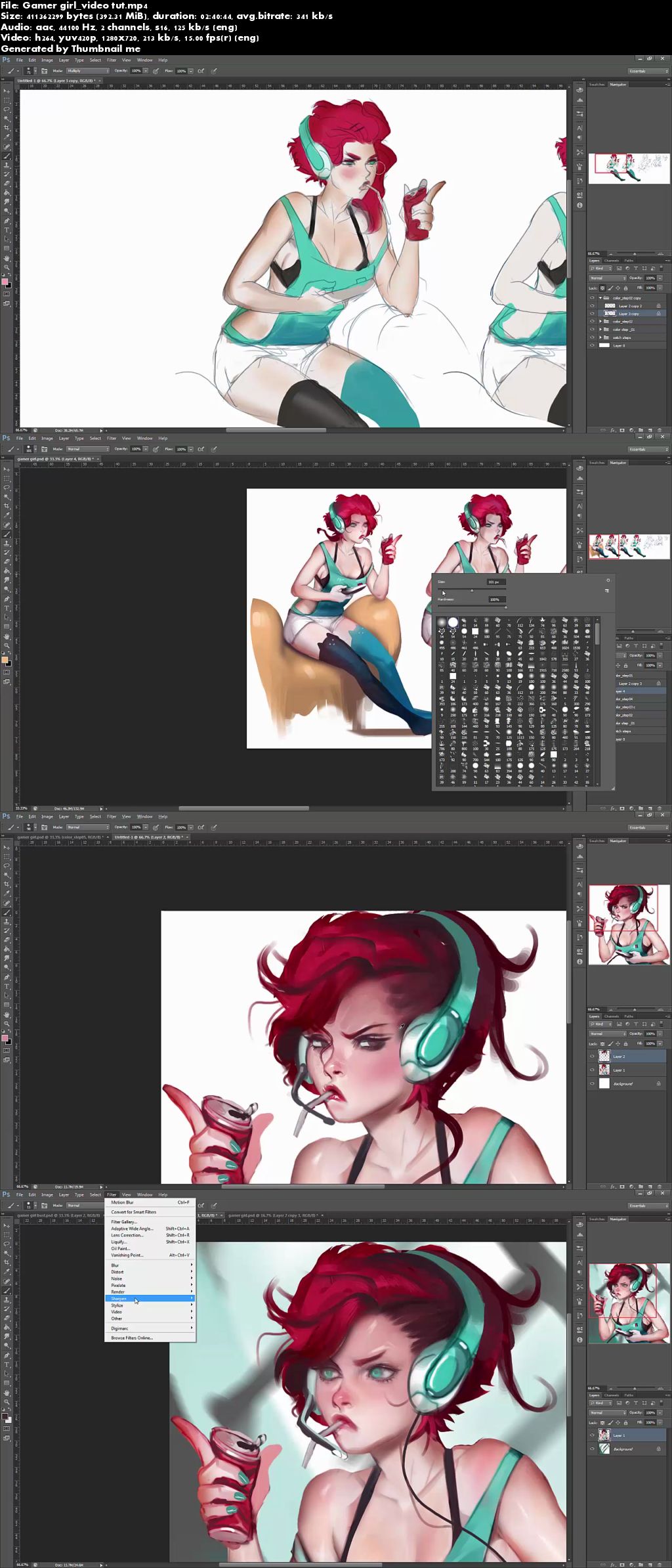 Gamer girl - Digital Painting