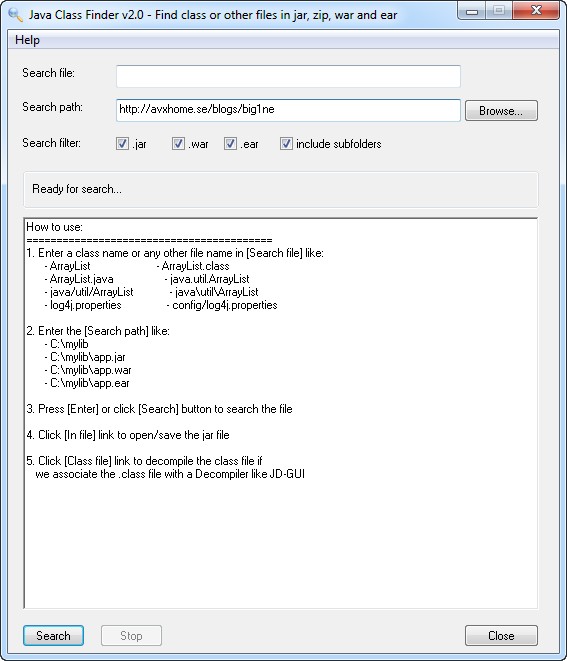 Java Class Finder 2.0