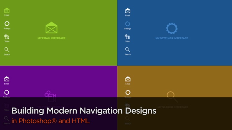 Building Modern Navigation Designs in Photoshop and HTML