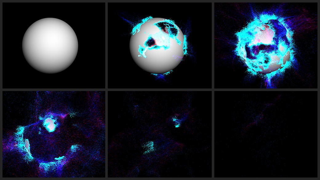 Disintegration, Teleportation and Reintegration Effects in Houdini