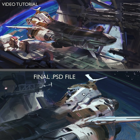 Gumroad – Spaceship painting Tutorial by John Wallin Liberto